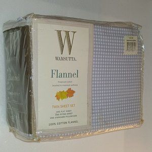 NWT 100% Cotton Wamsutta Laurel Flannel Sheet Set Twin Purple Lavender